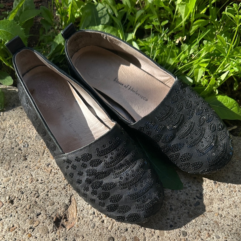 ⭐️House of harlow Black Beaded Women's Flats size 36